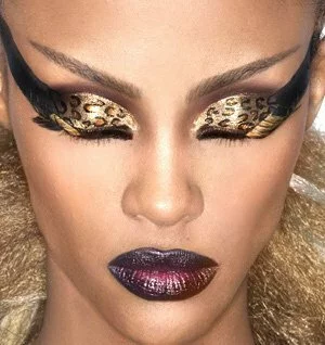 Sexy leopard printed eyeshadow makeup
