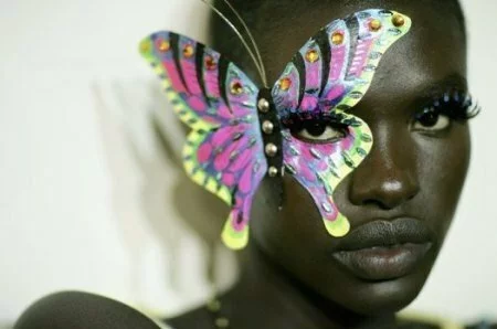 Crazy makeup: butterfly makeup style