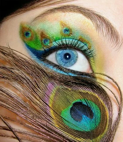 Feather exotic makeup ideas
