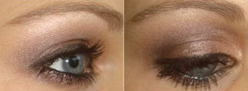 brown smokey prom makeup ideas for blue eyes