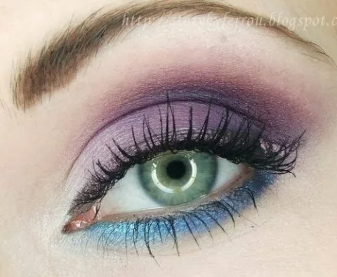 blue purple spring makeup ideas 2014