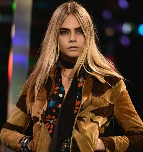 Cara Delevingne heavy spring makeup 2015