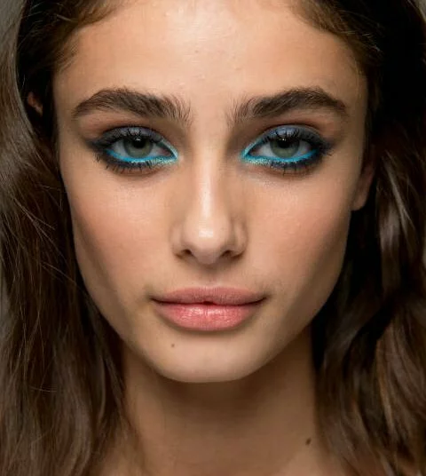 bright blue spring makeup 2015 Elie Saab